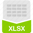 excel, file, format, spreadsheet, xlsx