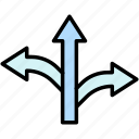 arrows, direction, path