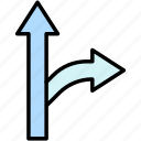 arrows, direction, path, right