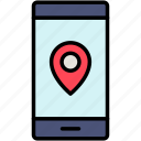 mobile, navigation, pin