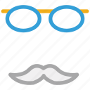 eyeglasses, mask, mustache, theater