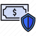 money, shield, protection, security, insurance