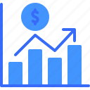 statistics, growth, bar, money, profit