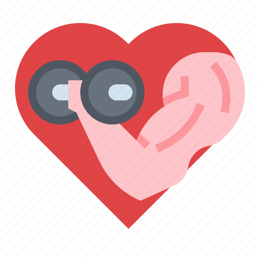 Fitness, gym, heart, strong, wellness icon - Download on Iconfinder