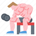 dumbbell, exercise, man, wellness, workout