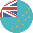 circle, country, flag, tuvalu