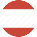 austria, flag, circle