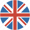 kingdom, united, england, flag, uk, circle