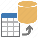 add, database, table, document, file