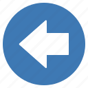 arrow, blue, left, direction, gps, location, navigation