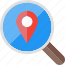 location, place, search, explore, find, research