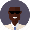 african, avatar, bald, face, male, man, sunglasses