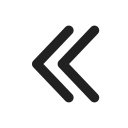 ic, fluent, chevron, double, left, filled