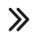 ic, fluent, chevron, double, right, filled