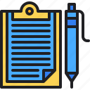 clipboard, document, file, office, pen