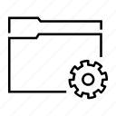 data, folder, gear, settings, preferences