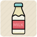 bottle, drink, food, label, milk