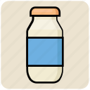 bottle, drink, food, label, milk