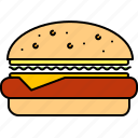 cheeseburger, fast, food, hamburger, junk