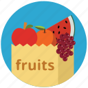 apple, food, fruits, grape, health, healthy, shopping bag