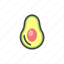 avocado, exotic, fruit, green