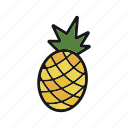 ananas, fruit, pineapple, tropical