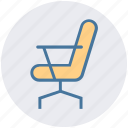 armchair, chair, desk, furniture, office, office chair, office supplies