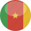 circle, gloss, cameroon, flag 