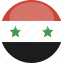 syria, circle, gloss, flag