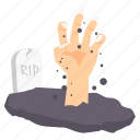 finger, grave, halloween, hand, horror, rip