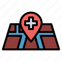 healthcheck, location, hospital, pin, medical, navigation, clinic