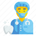 dentist, surgeon, profession, tooth, oral, health, avatar