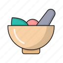 bowl, medical, mortar, pestle, pharmacy