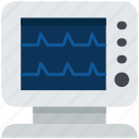 healthcare, monitor, ecg machine, heartbeat, medical