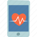 health app, heart pulse, mobile phone, smartphone