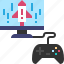 computer, game, joystick, video, play 