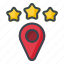 star, location, map, pin, gps