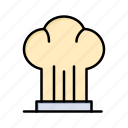 cap, chef, cooker, hat, restaurant