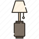 furniture, interior, lamp, light, table