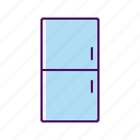 freezer, fridge, icebox, kitchen, refrigerator, refrigerator icon