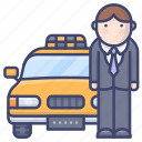 taxi, service, driver, cab