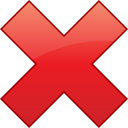 cross, remove, delete