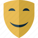 mask, happy, emoticon, smile, face