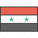 asian, country, flag, syria, syrian