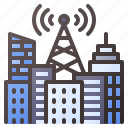 antenna, tower, city, metropolis, smart