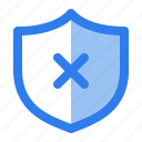 antivirus, cancel, close, internet, protect, security, shield