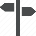 crossroad, sign, arrows, direction, guide, navigate, navigation