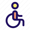 chair, handicap, seat, sign, wheel, wheelchair