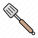 cook, cooking, gastronomy, kitchenware, slotted spatula