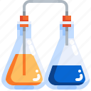 chemical, chemistry, experiment, flasks, laboratory, science, testing